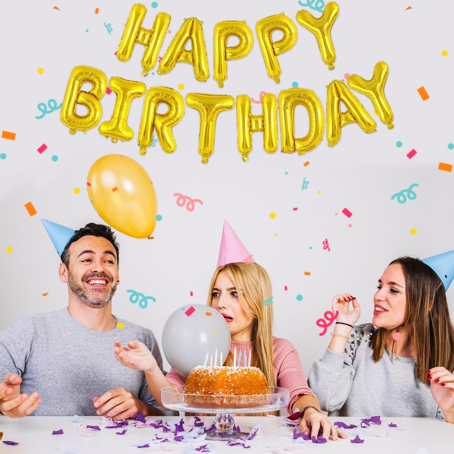 16-Inch Birthday Foil Balloon Banner