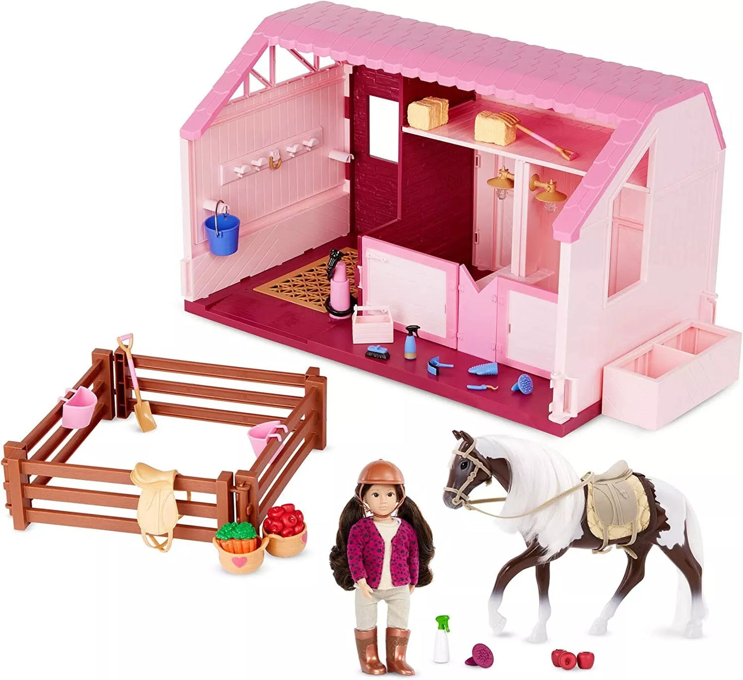Lori Philippa's Horse & Stable Set Mini Doll, Toy Horse & Stable For kids