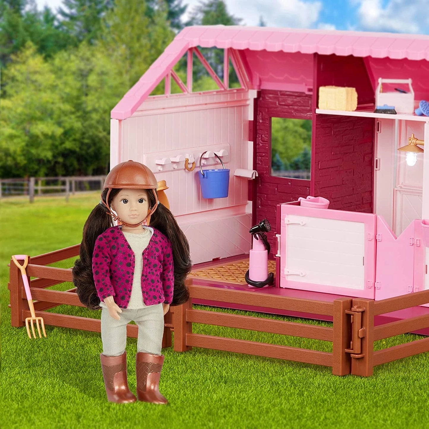 Lori Philippa's Horse & Stable Set Mini Doll, Toy Horse & Stable For kids