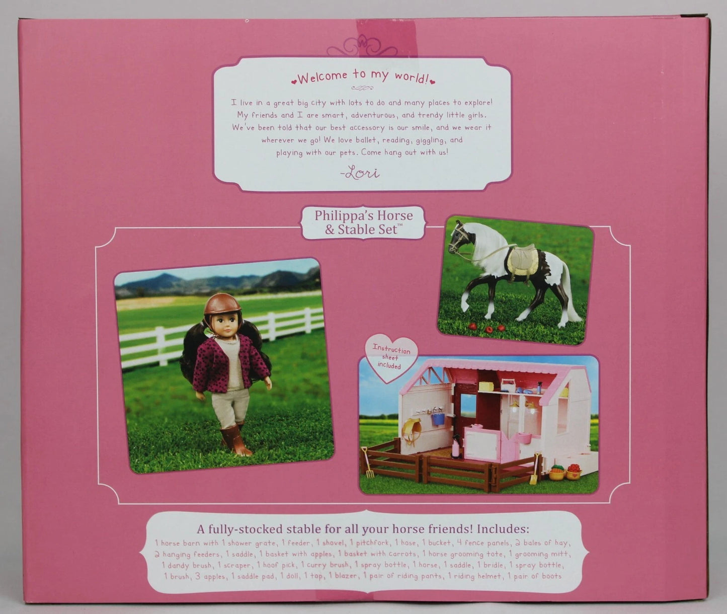 Lori Philippa's Horse & Stable Set Mini Doll, Toy Horse & Stable For kids