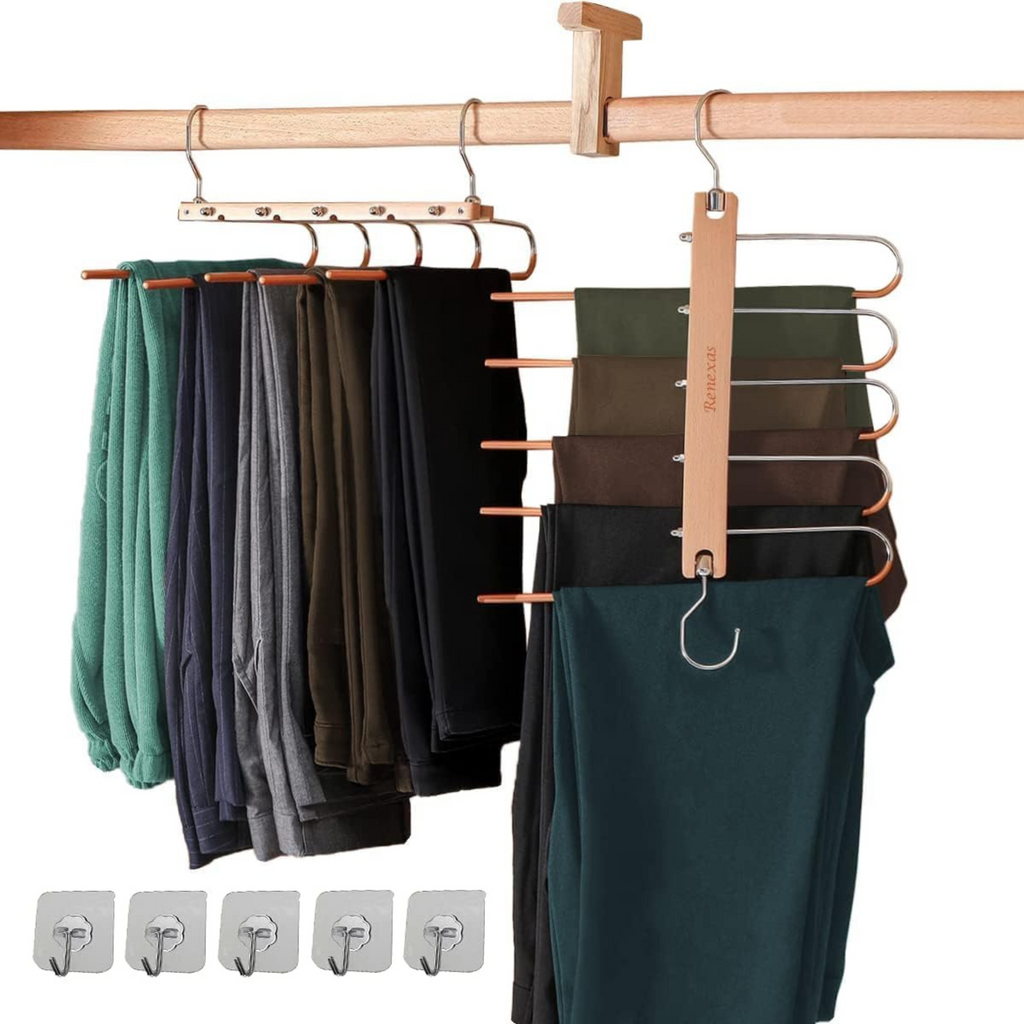 Wood Pants Hanger Set