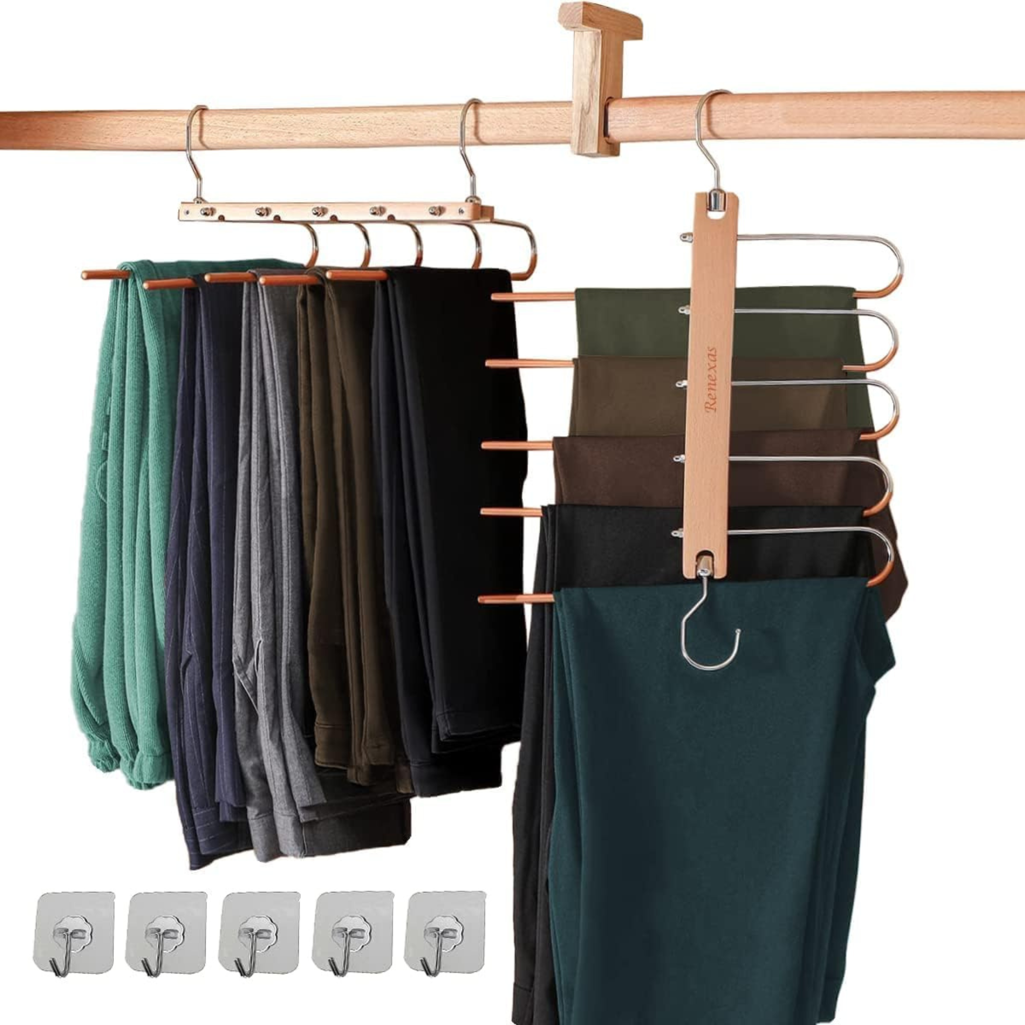 Wood Pants Hanger Set