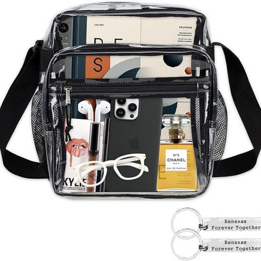 Clear Handbag with Black Strap