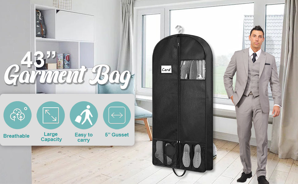 Best 2 Pack 60 Garment Bags For Travel | closet Storage | business travel