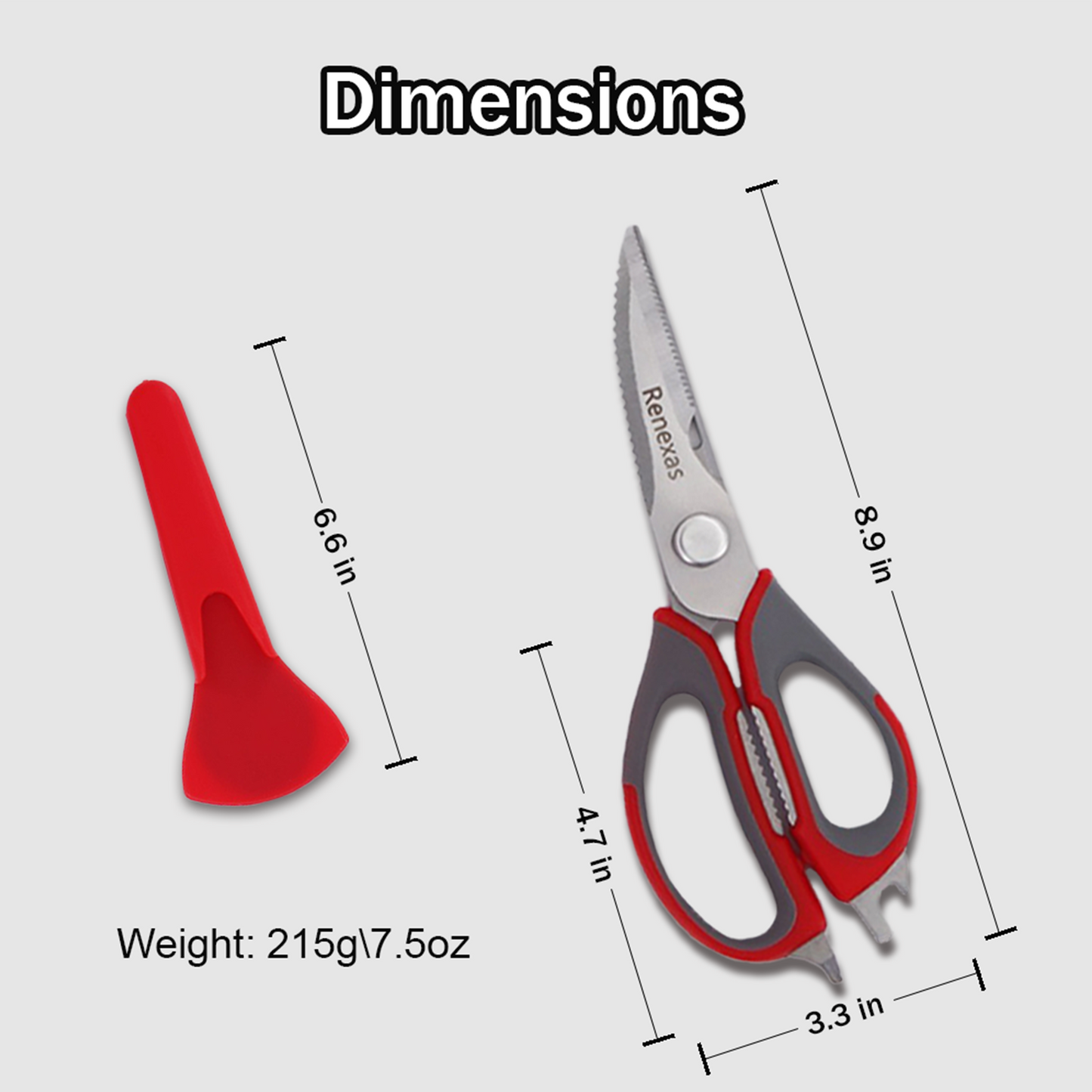 Best 1 Pack  all Purpose stainless steel kitchen scissors for cutting meat, Herbs, Chicken, Poultry (Green)