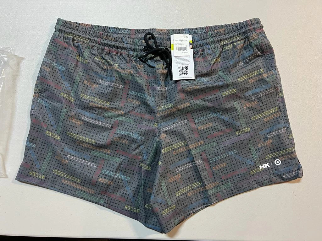 Retro Multi-colored Swimming Trunks Shorts For Men, Beach wear