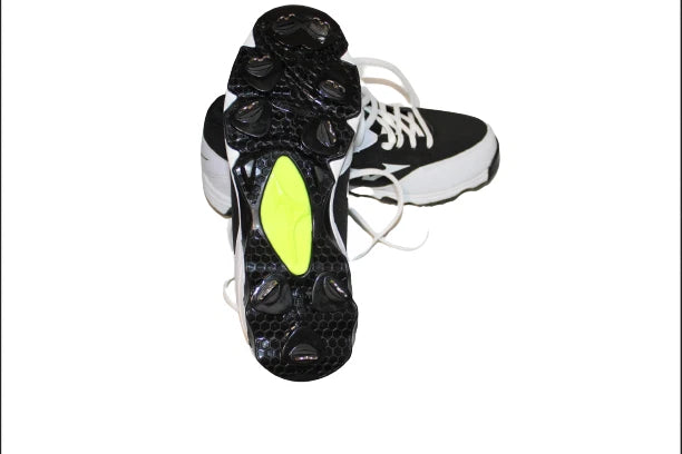 Finch Elite Baseball & Softball Cleats Spike Metal Fast Pitch Black/White Shoes